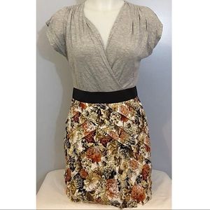 Romeo & Juliet Couture Gray Tee Floral Dress
